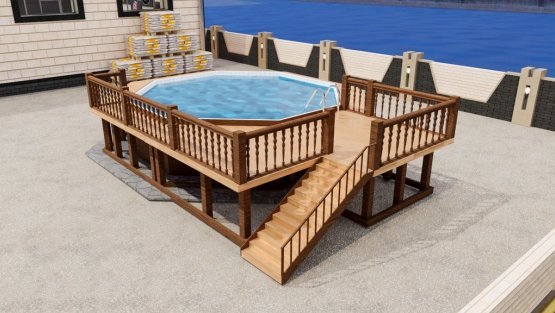 Мод «Wooden Pool Deck» для Farming Simulator 2019