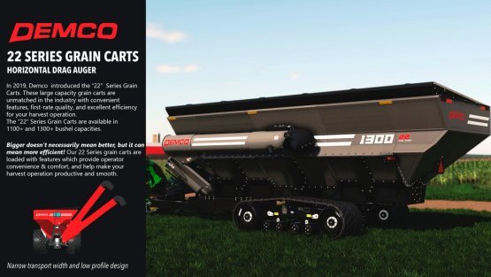 Мод «Demco 22 Series Grain Carts» для Farming Simulator 2019