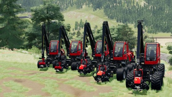 Мод «Komatsu Harvester Pack» для Farming Simulator 2019