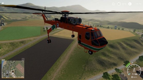 Мод «Forestry Helicopter» для Farming Simulator 2019