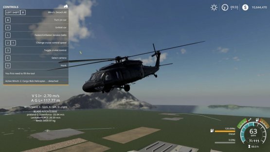 Мод «UH60 Black Hawk Helicopter» для Farming Simulator 2019