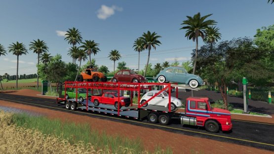 Мод «Car Transport Trailer» для Farming Simulator 2019