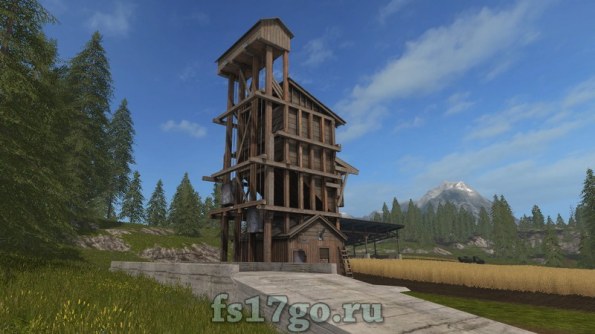 Хранилище древесной щепы для Farming Simulator 2017