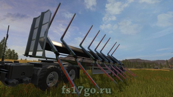 Прицеп с автовыгрузкой бревен для Farming Simulator 2017