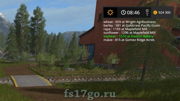 Мод отображение цен на товары для Farming Simulator 2017