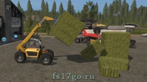 Вилы для тюков с фиксацией для Farming Simulator 2017