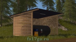 Заправка с навесом и освещением для Farming Simulator 2017