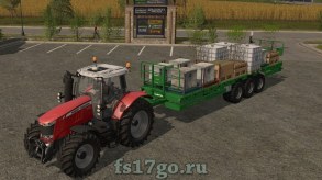 Прицеп автоподборщик PTL-20R для Farming Simulator 2017
