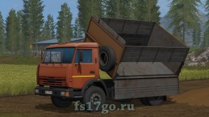 Мод КамАЗ 43255С с прицепом для Farming Simulator 2017