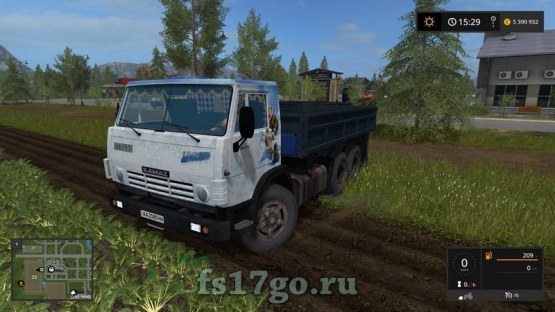 Мод КамАЗ-5320 с прицепом Нефаз-8560 для Farming Simulator 2017