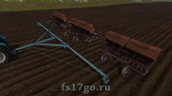 Мод сеялка СЗП 3.6 и сцепка для Farming Simulator 2017