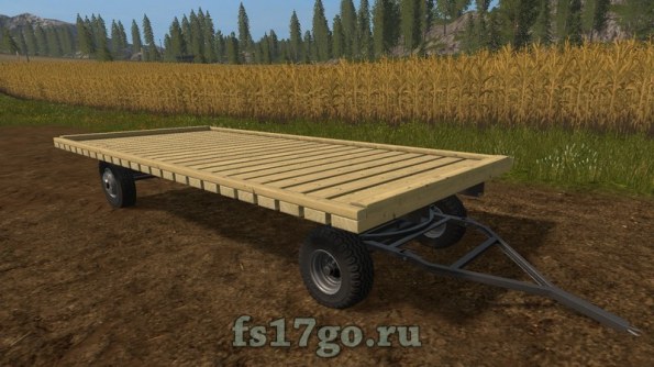 Деревянный прицеп Flatbed для Farming Simulator 2017