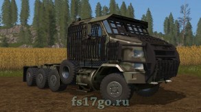 Мод тягача Oshkosh Slat Armor M 1070 A1 для Farming Simulator 2017