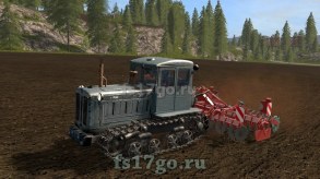 Трактор Т-74 с отвалом для Farming Simulator 2017