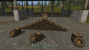 Мод объект Стопка колес для Farming Simulator 2017