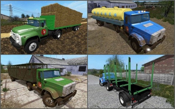 Пак ЗиЛов с прицепами для Farming Simulator 2017