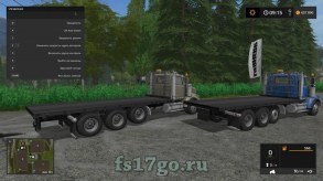Мод грузовик Lizard 3-осный с плоской платформой для FS 2017