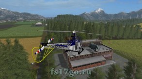 Мод Полицейский вертолет для Farming Simulator 2017