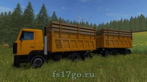 Мод грузовик МАЗ 6501 и прицеп для Farming Simulator 2017
