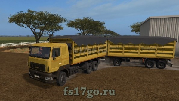 Мод «МАЗ-6501 Колос и прицеп» для Farming Simulator 2017