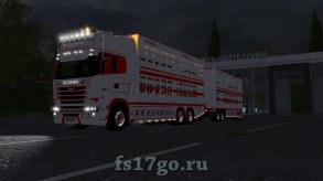 Мод Scania R730 для перевозки животных в Farming Simulator 2017