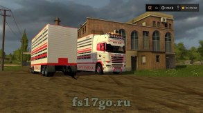 Мод Scania R730 для перевозки животных в Farming Simulator 2017