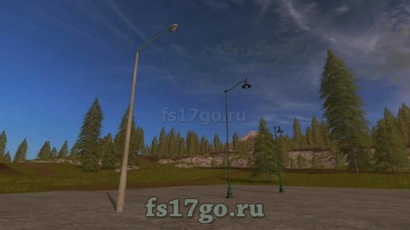 Мод фонари «StreetLigths Pack» для Farming Simulator 2017