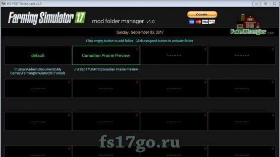 FS17 Mod Folder Manager Software для Farming Simulator 2017