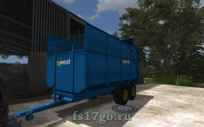 Мод «West 10t Silage Trailer» для Farming Simulator 2017