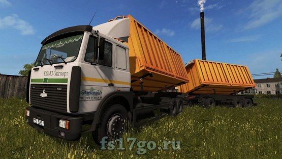 Мод «МАЗ 6303 и прицеп» для Farming Simulator 2017