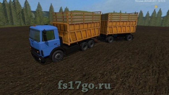 Мод «Маз 5516 и прицеп» для Farming Simulator 2017