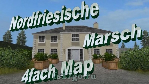 Карта «North Frisian march 4-fold map» для Farming Simulator 2017