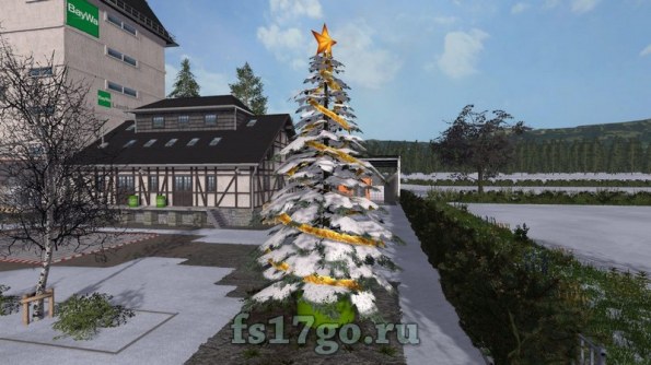 Мод «Новогодняя елка» для Farming Simulator 2017