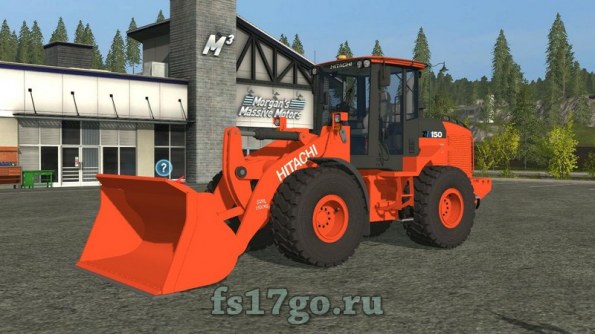 Мод погрузчик «Hitachi ZW150» для Farming Simulator 2017