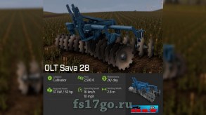 Мод культиватор «OLT SAVA 28» для Farming Simulator 2017