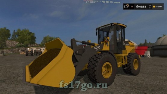 Мод погрузчик «John Deere 524K» для Farming Simulator 2017