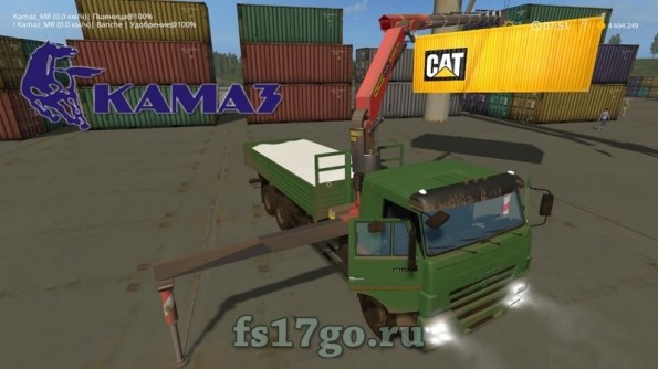 Мод «КамАЗ-65117 с КМУ» для Farming Simulator 2017