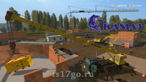 Мод «КамАЗ-6520-73 Автокран» для Farming Simulator 2017