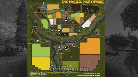 Карта «The Pacific Northwest» для Farming Simulator 2017