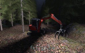 Мод «Kubota KX71 3 mitZange» для Farming Simulator 2017