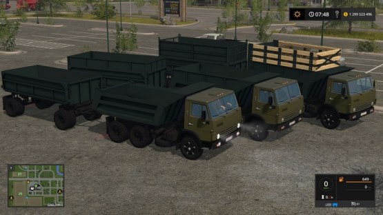 Мод грузовик «КамАЗ-55111» для Farming Simulator 2017