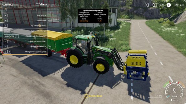 Мод Скрипт «Tip Side HUD» для Farming Simulator 2019