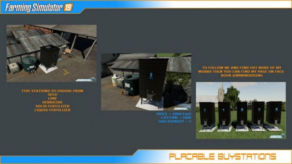 Мод «Placable Buystations» для Farming Simulator 2019