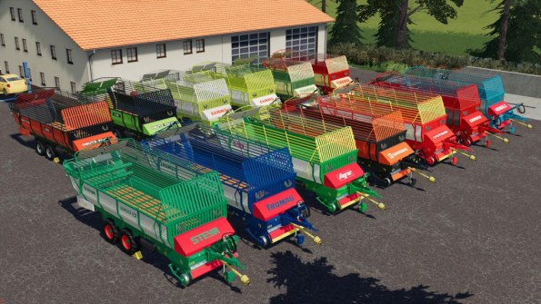Мод «Old Forage Wagons Tandem» для Farming Simulator 2019