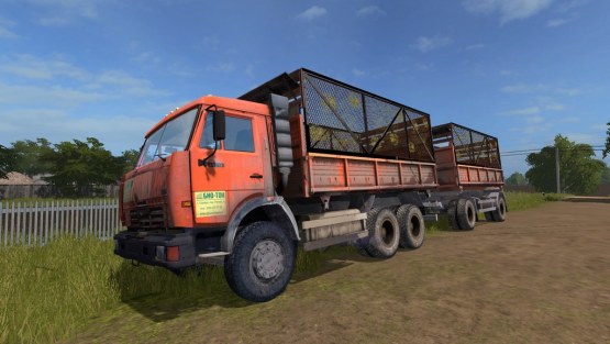 Мод «КамАЗ-45143 и прицеп» для Farming Simulator 2017