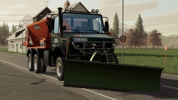 Мод «Winter service Unimog 2450 6x6» для Farming Simulator 2019