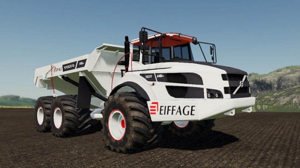 Мод «Volvo A40G White Eiffage» для Farming Simulator 2019