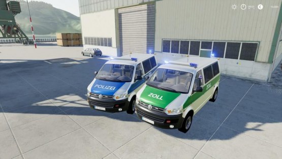 Мод «Volkswagen T5 Police and customs» для Farming Simulator 2019