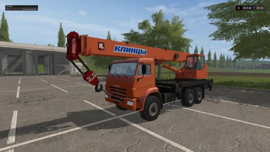 Мод «КамАЗ Клинцы КС-35713» для Farming Simulator 2017