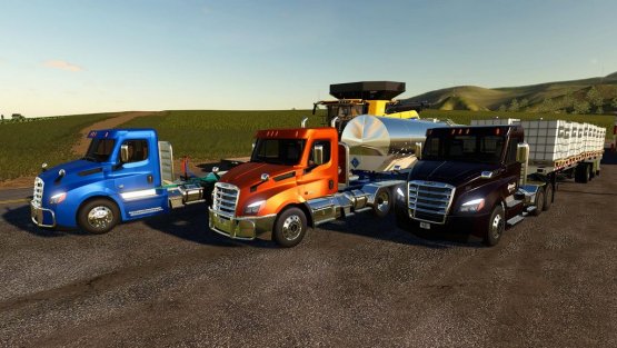 Мод «2021 Freightliner Cascadia 116 Day Cab» для Farming Simulator 2019